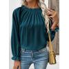 image:imageEVALESS Womens Tops Off The Shoulder Blouses for Women Dressy Casual Cute Puff Sleeve T Shirts Fashion 2026Azure