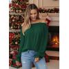 image:imageEVALESS Womens Tops Off The Shoulder Blouses for Women Dressy Casual Cute Puff Sleeve T Shirts Fashion 2026Blackish Green