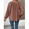 image:imageEVALESS Womens Tops Off The Shoulder Blouses for Women Dressy Casual Cute Puff Sleeve T Shirts Fashion 2026Dark Khaki