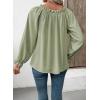 image:imageEVALESS Womens Tops Off The Shoulder Blouses for Women Dressy Casual Cute Puff Sleeve T Shirts Fashion 2026Grass Green