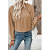 image:imageEVALESS Womens Tops Off The Shoulder Blouses for Women Dressy Casual Cute Puff Sleeve T Shirts Fashion 2026Khaki