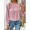 image:imageEVALESS Womens Tops Off The Shoulder Blouses for Women Dressy Casual Cute Puff Sleeve T Shirts Fashion 2026Light Pink
