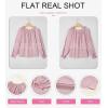 image:imageEVALESS Womens Tops Off The Shoulder Blouses for Women Dressy Casual Cute Puff Sleeve T Shirts Fashion 2026Light Pink