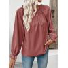 image:imageEVALESS Womens Tops Off The Shoulder Blouses for Women Dressy Casual Cute Puff Sleeve T Shirts Fashion 2026Mineral Red