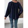image:imageEVALESS Womens Tops Off The Shoulder Blouses for Women Dressy Casual Cute Puff Sleeve T Shirts Fashion 2026Navy Blue