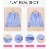 image:imageEVALESS Womens Tops Off The Shoulder Blouses for Women Dressy Casual Cute Puff Sleeve T Shirts Fashion 2026Sky Blue