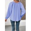 image:imageEVALESS Womens Tops Off The Shoulder Blouses for Women Dressy Casual Cute Puff Sleeve T Shirts Fashion 2026Sky Blue
