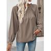 image:imageEVALESS Womens Tops Off The Shoulder Blouses for Women Dressy Casual Cute Puff Sleeve T Shirts Fashion 2026Smoke Gray
