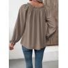 image:imageEVALESS Womens Tops Off The Shoulder Blouses for Women Dressy Casual Cute Puff Sleeve T Shirts Fashion 2026Smoke Gray