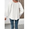 image:imageEVALESS Womens Tops Off The Shoulder Blouses for Women Dressy Casual Cute Puff Sleeve T Shirts Fashion 2026White