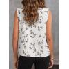 image:imageEVALESS Womens Pleated V Neck Sleeveless Tank TopZ2 White