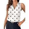 image:imageEVALESS Womens Pleated V Neck Sleeveless Tank TopZ3 White