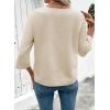 image:imageEVALESS Boho Tops for Women Blouses Dressy Casual V Neck 34 Sleeve Shirts Spring Outfits Trendy Vacation ClothesParchment