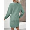 image:imageEVALESS Spring Dresses for Women 2026 Fashion V Neck Long Sleeve Summer Mini Dress Casual Beach Vacation Clothes DressesMist Green