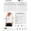 image:imageEVALESS Womens 34 Sleeve Tops Dressy Casual Pleated V Neck Business Work Blouses Office ShirtsWhite