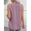 image:imageEVALESS Womens Tops Lace V Neck Dressy Casual Sleeveless Blouses Elegant Swiss Dot Smocked Shirts Spring FashionOrchid Bouquet