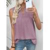 image:imageEVALESS Womens Tops Lace V Neck Dressy Casual Sleeveless Blouses Elegant Swiss Dot Smocked Shirts Spring FashionOrchid Bouquet