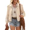 image:imageEVALESS Womens Vest Faux Suede Sleeveless Jackets Fashion Spring 2026 Y2K Cropped Jacket Trendy Streetwear with PocketsBeige