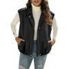 image:imageEVALESS Womens Vest Faux Suede Sleeveless Jackets Fashion Spring 2026 Y2K Cropped Jacket Trendy Streetwear with PocketsBlack