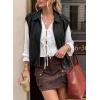 image:imageEVALESS Womens Vest Faux Suede Sleeveless Jackets Fashion Spring 2026 Y2K Cropped Jacket Trendy Streetwear with PocketsBlack