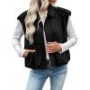 image:imageEVALESS Womens Vest Faux Suede Sleeveless Jackets Fashion Spring 2026 Y2K Cropped Jacket Trendy Streetwear with PocketsBlack