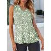 image:imageEVALESS Tank Tops for Women 2026 Spring Summer Outfits Cute Polka Dots Sleeveless Tops Loose Fit Shirts00 D Green