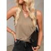 image:imageEVALESS Tank Tops for Women 2026 Spring Summer Outfits Cute Polka Dots Sleeveless Tops Loose Fit Shirts00 Solid Khaki