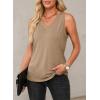 image:imageEVALESS Tank Tops for Women 2026 Spring Summer Outfits Cute Polka Dots Sleeveless Tops Loose Fit Shirts00 Solid Khaki