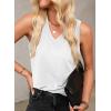 image:imageEVALESS Tank Tops for Women 2026 Spring Summer Outfits Cute Polka Dots Sleeveless Tops Loose Fit Shirts00 Solid White