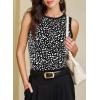 image:imageEVALESS Tank Tops for Women 2026 Spring Summer Outfits Cute Polka Dots Sleeveless Tops Loose Fit ShirtsB Black