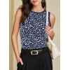 image:imageEVALESS Tank Tops for Women 2026 Spring Summer Outfits Cute Polka Dots Sleeveless Tops Loose Fit ShirtsB Blue