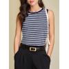 image:imageEVALESS Tank Tops for Women 2026 Spring Summer Outfits Cute Polka Dots Sleeveless Tops Loose Fit ShirtsD Blue Stripe