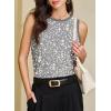 image:imageEVALESS Tank Tops for Women 2026 Spring Summer Outfits Cute Polka Dots Sleeveless Tops Loose Fit ShirtsD Gray