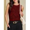 image:imageEVALESS Tank Tops for Women 2026 Spring Summer Outfits Cute Polka Dots Sleeveless Tops Loose Fit ShirtsD Red Dahlia
