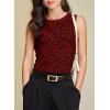 image:imageEVALESS Tank Tops for Women 2026 Spring Summer Outfits Cute Polka Dots Sleeveless Tops Loose Fit ShirtsD Red Dahlia
