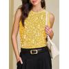 image:imageEVALESS Tank Tops for Women 2026 Spring Summer Outfits Cute Polka Dots Sleeveless Tops Loose Fit ShirtsD Yellow