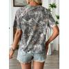 image:imageEVALESS Womens Camo Shirt Summer Graphic Tee Crewneck Short Sleeve Oversized Maple Leaf Camouflage Print TopsDark Gray Camo