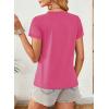 image:imageEVALESS Womens Casual Polka Dot Tops Crewneck Short Sleeve T Shirts Fashion Outfits 2026 Spring Summer Shirts1a Rose