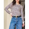 image:imageEVALESS Womens Crewneck Long Sleeve Tops Casual Polka Dots Tops Summer Spring 2026 Tshirts Shirts3b Apricot