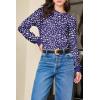 image:imageEVALESS Womens Crewneck Long Sleeve Tops Casual Polka Dots Tops Summer Spring 2026 Tshirts ShirtsD Navy Blue