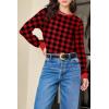 image:imageEVALESS Womens Crewneck Long Sleeve Tops Casual Polka Dots Tops Summer Spring 2026 Tshirts ShirtsD Plaid Red