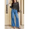 image:imageEVALESS Womens Crewneck Long Sleeve Tops Casual Polka Dots Tops Summer Spring 2026 Tshirts ShirtsE Black Striped