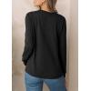 image:imageEVALESS Womens Crewneck Long Sleeve Tops Casual Polka Dots Tops Summer Spring 2026 Tshirts ShirtsG Black