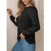 image:imageEVALESS Womens Crewneck Long Sleeve Tops Casual Polka Dots Tops Summer Spring 2026 Tshirts ShirtsG Black