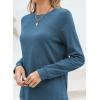 image:imageEVALESS Womens Crewneck Long Sleeve Tops Casual Polka Dots Tops Summer Spring 2026 Tshirts ShirtsG Blue