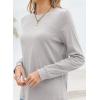 image:imageEVALESS Womens Crewneck Long Sleeve Tops Casual Polka Dots Tops Summer Spring 2026 Tshirts ShirtsG Gray