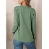 image:imageEVALESS Womens Crewneck Long Sleeve Tops Casual Polka Dots Tops Summer Spring 2026 Tshirts ShirtsG Green