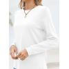 image:imageEVALESS Womens Crewneck Long Sleeve Tops Casual Polka Dots Tops Summer Spring 2026 Tshirts ShirtsG White