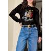 image:imageEVALESS Womens Crewneck Long Sleeve Tops Casual Polka Dots Tops Summer Spring 2026 Tshirts ShirtsI Christmas Black