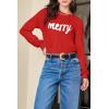 image:imageEVALESS Womens Crewneck Long Sleeve Tops Casual Polka Dots Tops Summer Spring 2026 Tshirts ShirtsI Christmas Red